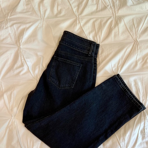 Final Price - Ann Taylor - High Rise Straight-Leg Crop Jeans in Black - Picture 2 of 3